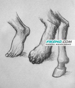 آموزش طراحی شخصیت - طراحی از پا - سایت فیکانو